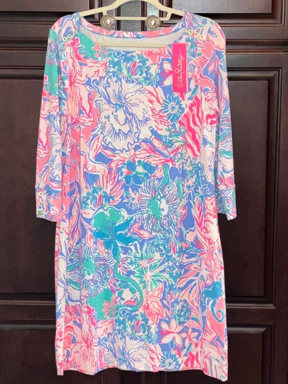 Lilly Pulitzer Sophie Dress in Blue Peri Viva La Lilly - NWT - Size L